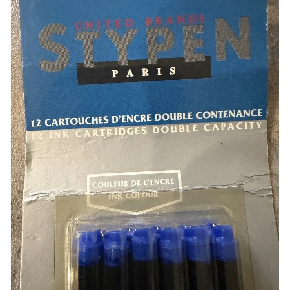 Stypen Fountain Pen Cartridges 12 Premium Blue Ink Double Capacity Cartridges